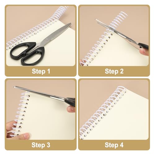 PATIKIL 50 Pack Plastic Spiral Binding Coils, 30mm(1-3/16") Binding Coils 240 Sheet Capacity Spiral Binder Rings 4:1 Pitch for Office Classroom, Black - size: 1-3/16 Inch