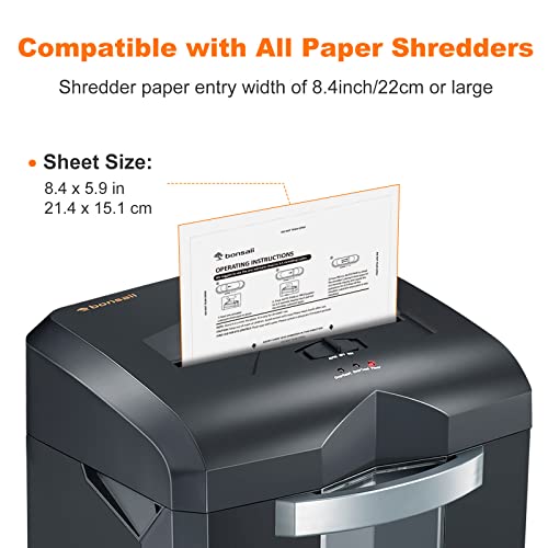 Bonsaii Paper Shredder Lubricant Sheets, 24-Pack (8.4 x 5.9 inch/piece) - size: 24 PACK