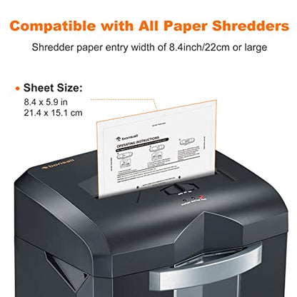 Bonsaii Paper Shredder Lubricant Sheets, 24-Pack (8.4 x 5.9 inch/piece) - size: 24 PACK