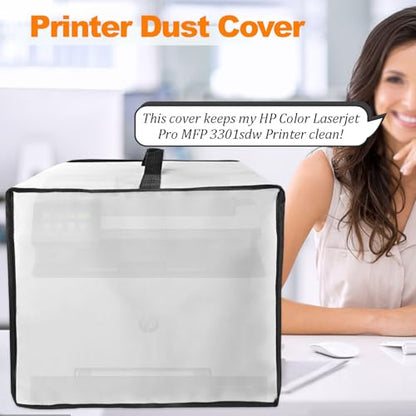 Printer Cover for HP LaserJet Pro MFP 3301sdw Printer (Silver) | Anti-Static Waterproof Dustproof Cover, Heavy Duty Printer Protective Case for HP Color Laserjet Pro Printer - color: Silver