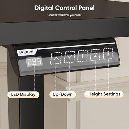 Monomi 39.4" Electric Standing Desk, Height Adjustable sit Stand up,Black - color: Black, size: 40x24