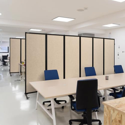 Room Partition 2.0 Upgrade Version,8'2"L* 6'7"H,4 Panel，Beige - color: Beige, size: 4
