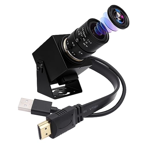 ELP 4K USB HDMI Camera Manual Zoom Webcam - Variable Focus H.264 Telescope USB Security Mini Close-up for Computer - 8mp IMX415 Industrial CCTV (2.8-12mm 4X Zoom Lens) - color: 2.8-12mm 4X zoom lens