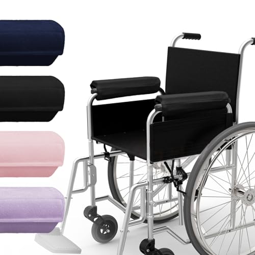 SPRING SEAON Wheelchair Accessories Armrest Covers, Memory Foam Pads, Pair - color: Black
