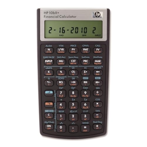 HP 2716570 10bII+ Financial Calculator, 12-Digit LCD - size: HP 10bII+