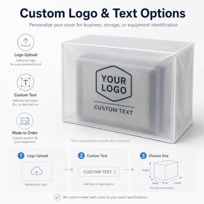 Custom Frosted PVC Dust Cover, Made to Size, Zipper Drawstring - color: Frosted Pvc
