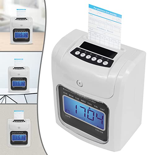 Calculating Time Clock, Small Business Punch Pak, Time Clock Machine up to 50 Employees, Automatic Attendance Recorder with 50 Time Cards and 1 Security Key