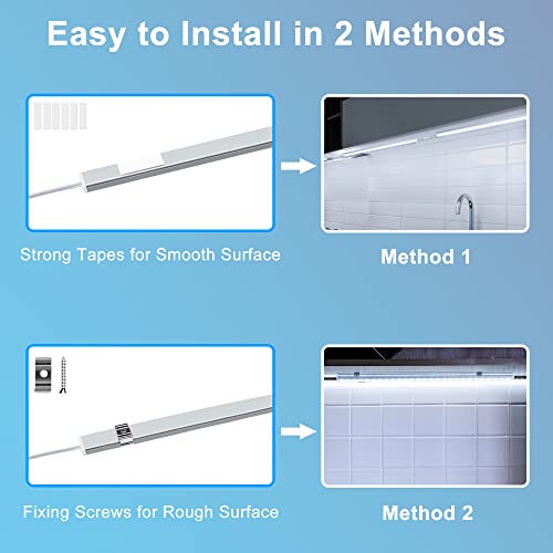 Maylit 3 PCS 12-inch Plug-in Under Cabinet Lights, Ultra-Thin - size: 3 Pack