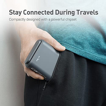 GL.iNet GL-A1300 Pocket VPN Travel Router - Portable Wi-Fi Router for Travel, Easy to Set up, Connect to Public & Hotel Wi-Fi login Page | Built-in VPN client and server for 30+ providers, AdGuard Home ready for ad blocking, repeater mode for hotel and RV