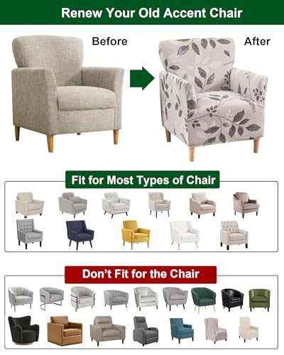 CRFATOP Accent Chair Cover, Stretch Armchair Slipcover for Living Room - color: Color A05