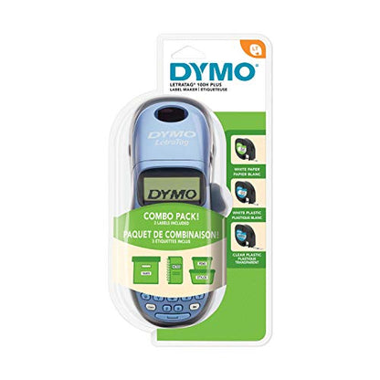 Dymo LetraTag LT-100H Label Maker Starter Kit | Handheld Label Maker Machine | with Plastic, Paper & Clear Label Tape | Ideal for Office or Home - style: LT 100H Exclusive Set