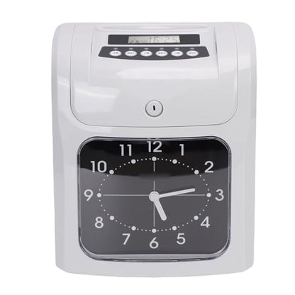 AUNMAS Electronic Time Clock, Employee Attendance Machine with Password Protection and 101 Attendance Cards, for Small Business Punch Time Recording (US Plug)