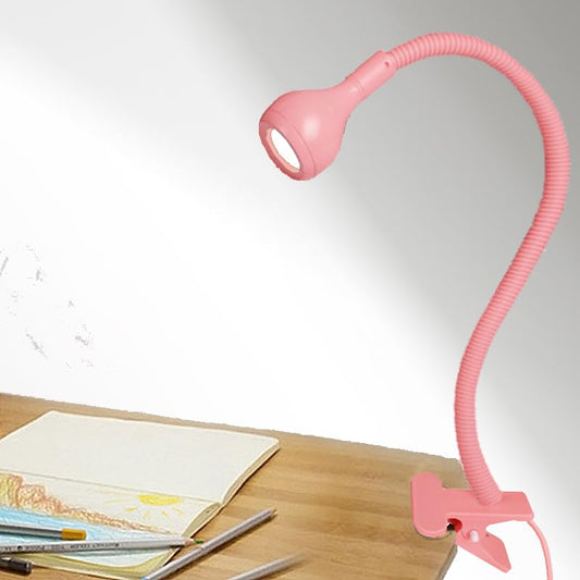 LED Desk Lamp,360°Flexible Gooseneck and Clamp Reading Light - color: Pink