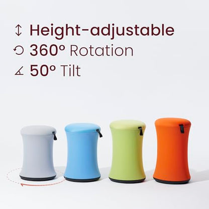 Boba Chair Stylish Active Wobble Stool, ADHD Chair, Improves Posture and Focus, Ergonomic with Height Adjustable Stool for Adults Children for Home Office, Study Room (Urban Fog) - color: Mist