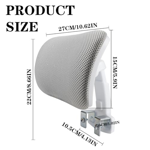 Office Chair Headrest Attachment Head Support Cushion Chair Mesh Head Rest Black Mesh Frame Adjustable Height Angle for Ergonomic Office - color: Color 4