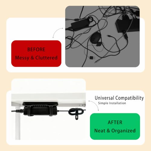 Silicone Laptop Charger Holder Hidden Mount for Laptop Power Brick Universal Under Desk Power Adapter Mount, Flexible Non-Slip Holder for Power Charger (1 Pack-Back) - color: 1 Pack-Back
