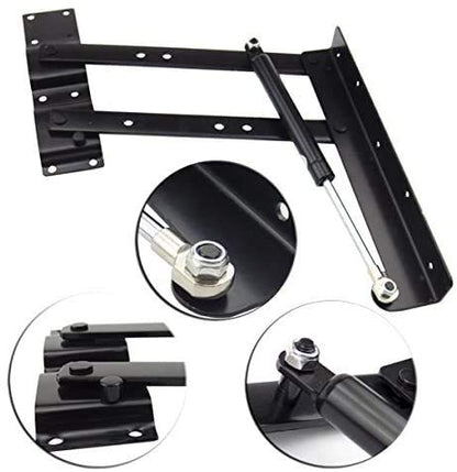 2 Pcs Lift Top Coffee Table Hinges,Gas Hydraulic Mechanism | Hinge brackets only,screws not included,for lift top coffee tables,folding desks,storage tops and bench tops