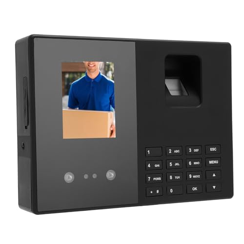 Zunate 2.8 Inch 3-in-1 Biometric Time Clock with Face, Fingerprint & Palm Vein Recognition for Office Employee Attendance, 1000 User Capacity, 160000 Records, USB Export, Multi-Language Support