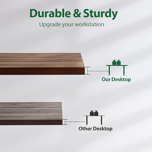 Agilestic Electric Height Adjustable Standing Desk, 63 Inch, Dark Walnut | Smooth Height Adjustment, Memory Presets, Hooks, Stable Steel Frame,154 lbs Capacity, Easy Assembly, Splice Board - color: Dark Walnut, size: 63 x 24 Inch