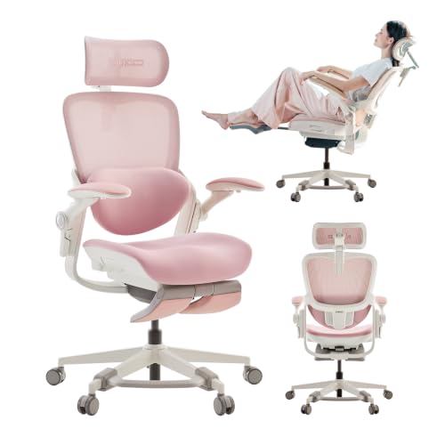 MUSSO E80 Muse Petite Ergonomic Office Chair for Women & Small Frames Pink - color: Pink
