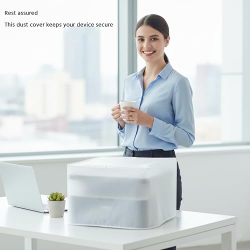 Printer Dust Cover See-Through Lightweight Waterproof Protective Case jacket,compatible with HP, EPSON,CANON, BROTHER, PIXMA -17W x12D x6H in - size: 17W x12D x6H