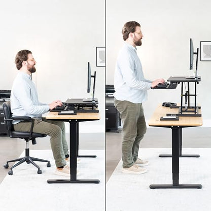 VIVO Black 28 in Standing Desk Converter, DESK-V028S - color: Black, size: 28"