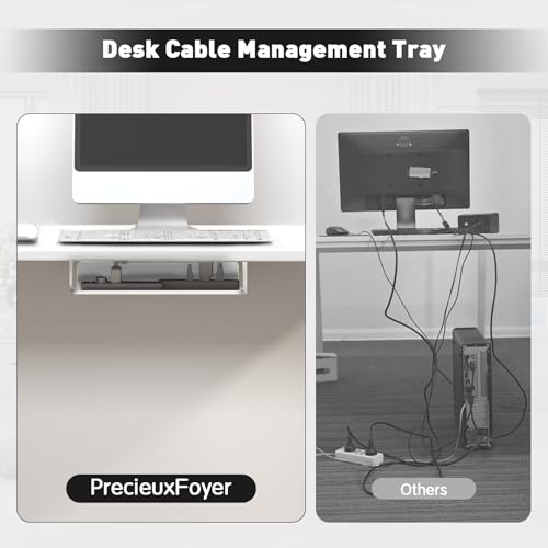 Dual Motor Standing Desk Frame, Electric Adjustable Legs with Memory Presets, Stand Up Desk Frame Workstation, with Cable Management Tray, 2pcs Headphone Hook, for Home Office