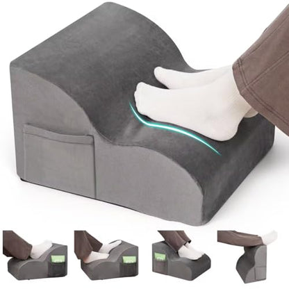 Foot Rest Under Desk,Ergonomic Foot Rest Office Comfort Foot Stool at Work - color: Grey
