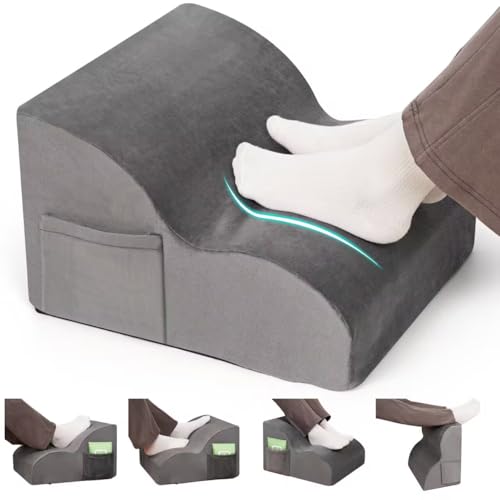 Foot Rest Under Desk,Ergonomic Foot Rest Office Comfort Foot Stool at Work - color: Grey