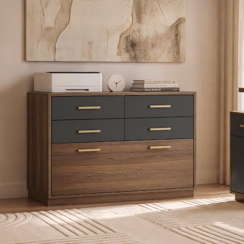 ModernMate 31.4" Lateral File Cabinet with 5 Drawers for Letter, Legal & A4