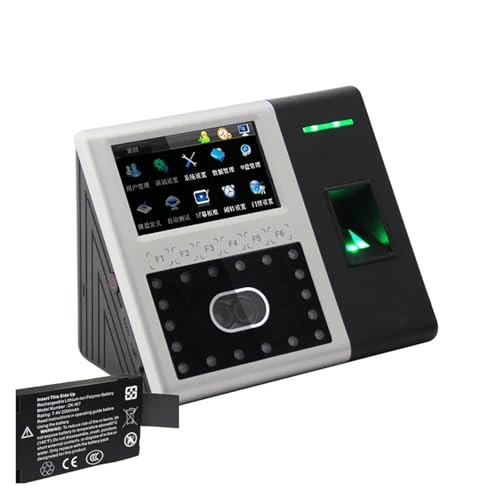 Fingerprint Face Time Clock Punch Machine Face Recognition Time Attendance Door Access Control System Optional WiFi for Small Businesses for Small Businesses,Black-Id WiFi - size: Id wifi