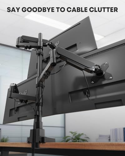 Triple Monitor Mount for up to 32’’ Ultrawide Screens, Heavy Duty,Black