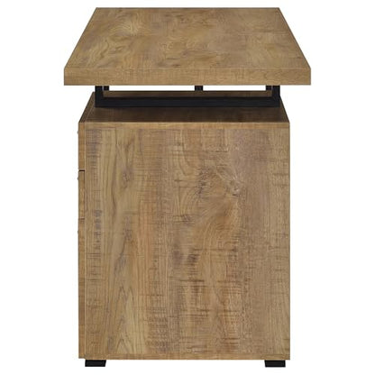 Coaster Brennan 47-Inch Rectangular 3-Drawer Desk with Storage Mango 800787 - color: Mango/Black