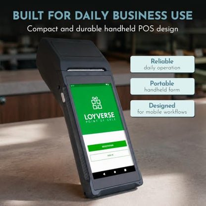 Q2i Mobile POS Terminal, Android 11, 58mm Printer, 2GB RAM 16 ROM