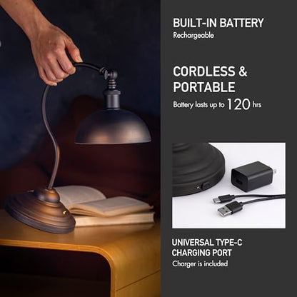 O'Bright Bankers - Cordless LED Table Lamp (Oil Rubbed Bronze) - color: Oil-Rubbed Bronze