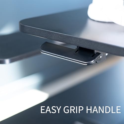 VIVO Black 48 in Standing Desk Converter with Monitor Stand, DESK-V048KB-M2 - color: Black, size: 48"