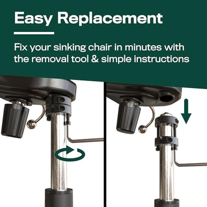 Office Chair Cylinder Replacement with Removal Tool (As Seen On PBS) - Heavy Duty Pneumatic Gas Lift Piston for Desk Chairs and Gaming Chairs - Universal Fit - style: Cylinder Replacement Kit