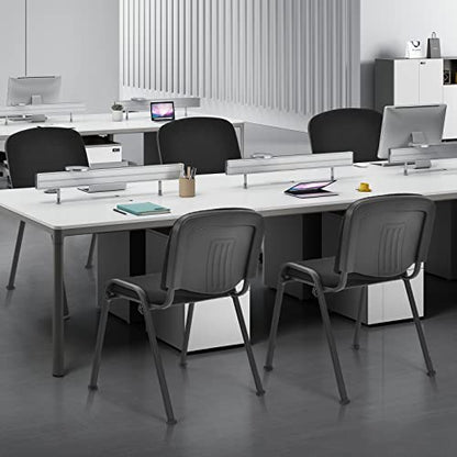 HAPPYGRILL Waiting Room Chairs, Stackable Conference Chairs with Metal Frame, Padded Cushion, Ergonomic Design, Guest Reception Chairs Set for Office, Reception Room, Conference Room, Events (5-Pack) - size: 5-Pack