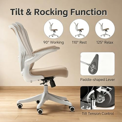 Ergonomic Office Desk Chair High Back Mesh Computer Chair (01Khaki, Chair) - color: 01khaki