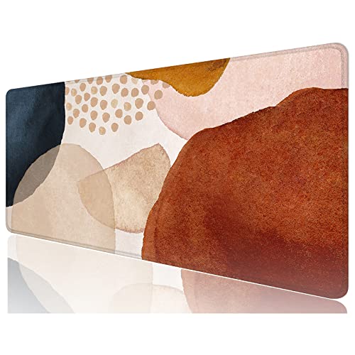 Desk Mat, 32" x 12" XXL Extended Large Gaming Mouse Pad, Desktop Decor Desk Pad, Cute Men Women Office Supplies and Accessories, XL Mouse Mat for Laptop & Keyboard, Modern Abstract Art - color: Modern Abstract Art, size: 32L x 12W inches