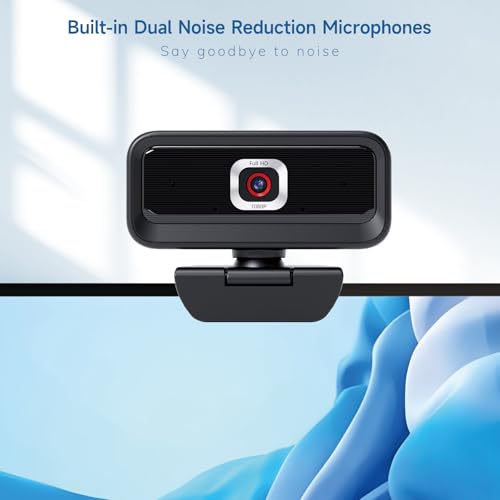 Webcam for PC, Computer Camera for Desktop, 1080P Webcam with Tripod,USB Web Cam, 2 Noise Reduction Mics, Built-in Privacy Cover,Plug&Play - style: 1080P Ultimate Cost Effective