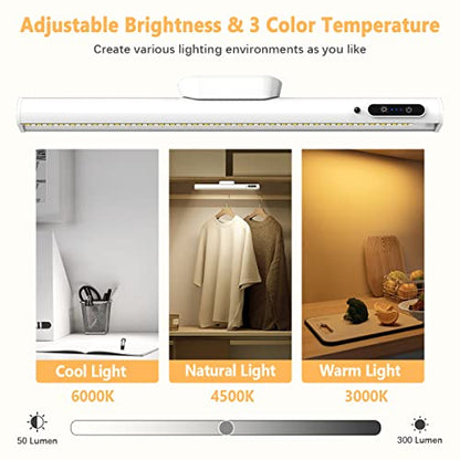 Hapfish Battery Powered Operated Wall Strip Lights, Magnetic LED Light Bar - color: White, size: Without Motion Sensor