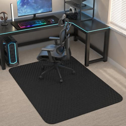 Office Chair Mat for Low Pile Carpet, 48" x 60" Clear Plastic - size: 48"x60"
