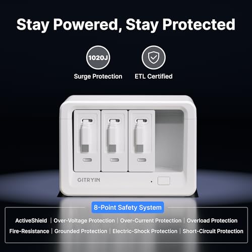 Gitryin 11-in-1 Desktop Charging Station, 120W USB Retractable GaN Charger - size: With 3 Type-C Chargers