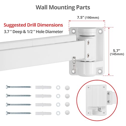SIIG Single Monitor Wall Mount, 17"-32", 17.6 lbs, CE-MT5W11-S1 | Wall-mount one monitor from 17"-32" up to 17.6 lbs; gas-spring adjustment and VESA support confirm wall placement.