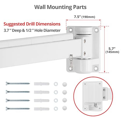 SIIG Single Monitor Wall Mount, 17"-32", 17.6 lbs, CE-MT5W11-S1 | Wall-mount one monitor from 17"-32" up to 17.6 lbs; gas-spring adjustment and VESA support confirm wall placement.