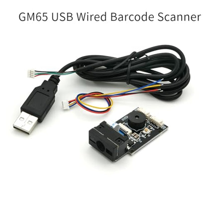 GM65 USB Wired Barcode Scanner 1D 2D Bar Code Reader QR Code Reader Module CMOS Buzzer for Reminding with Cable UART