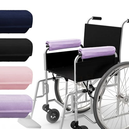 SPRING SEAON Wheelchair Accessories Armrest Covers, Memory Foam Pads, Pair - color: Purple
