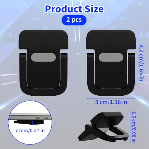 Notoke 2 PCS Portable Keyboard Riser, Adjustable Black Laptop Keyboard Stand with 2 Angle Settings and Self-Adhesive Foldable Feet, Mini Foldable Laptop Stand Riser Keyboards Lift for Most Keyboards