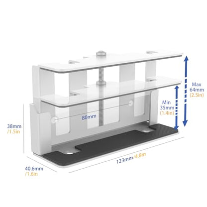 Monzlteck Universal Power Strip Mount, Put Your Power Strip Under the Desk or On the Wall-(Power Strip not Included)-Fits 1.6" to 2.4" Width - size: Small